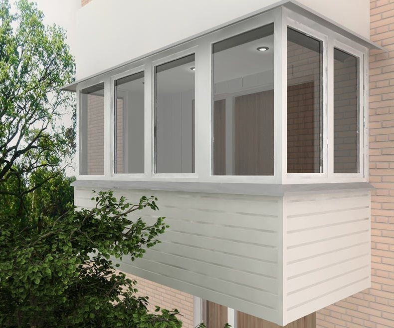 Обшивка балкона сайдингом